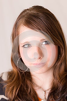 Portrait of a teenage girl closeup