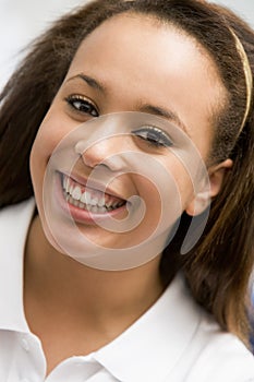 Portrait Of Teenage Girl Smiling