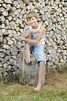 Portrait of teenage timberjack harvester