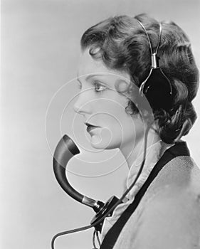 Portrait of telephone operator