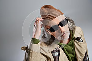 portrait of thoughtful elderly man in