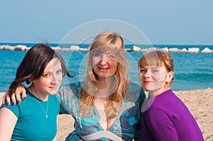 Portrait of three attraktive girls