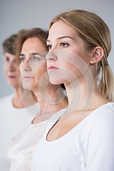 Portrait of three generations family