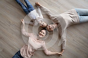 Portrait of three generations of women relax together