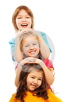 Portrait of three kids