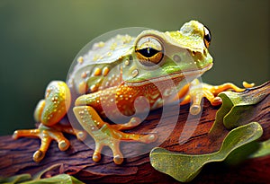 portrait of tree frog close-up