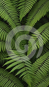 Portrait Tropical fern leaves, floral pattern background, concept of nature