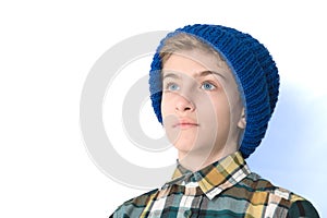 Portrait of a Tween Boy in a hat