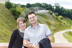 Portrait of two beautiful young lovers