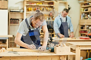 Two Workers in Carpentry