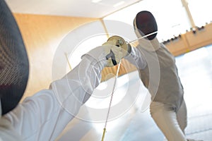 portrait two fencers