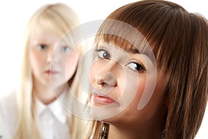 Portrait two girls