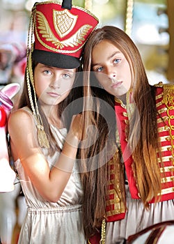 Portrait of two girls