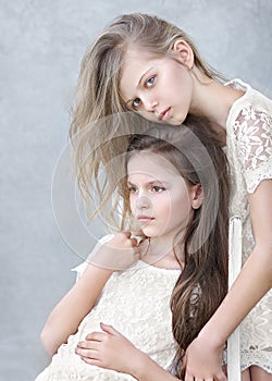 Portrét dve dievčatá 