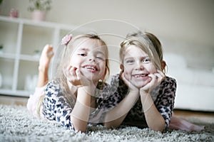 Portrait of two little girls.
