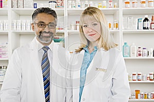 Portrait Of Two Pharmacists