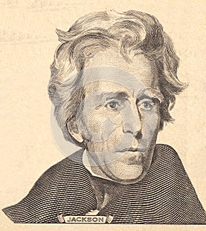 Portrait of U.S. president Andrew Jackson