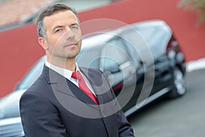 Portrait undertaker and hearse