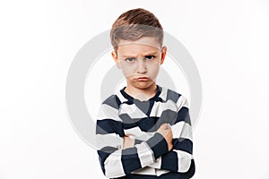 Portrait of an upset cute little kid