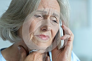 Senior woman talking on the phone