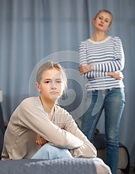 Portrait of upset teenager schoolgirl