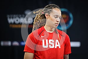 Portrait of US basketball player Brittney Griner