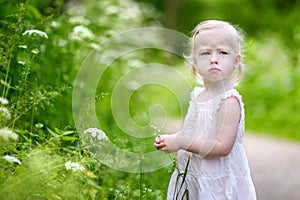 Portrait of a very angry little girl