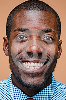 Portrait of a very happy afro American man