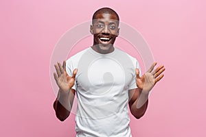 Portrait of a very happy afro American man