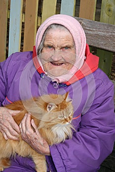 Portrait of a very old woman