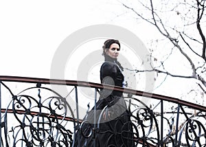 Portrait of a victorian lady in black