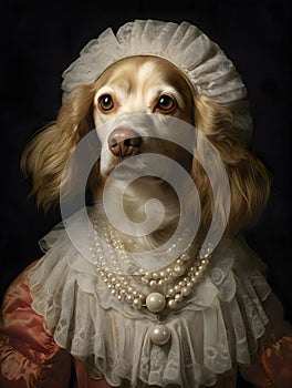 Portrait of a Victorian Lady Dog