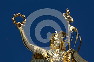 Portrait of the Victory Column in Berlin Siegessaeule photo