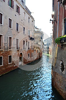 Portrait View of The Canal in Venice, Italy