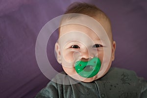 Portrait view of happy cute smiling baby