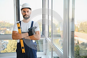 portrait of a window installation worker
