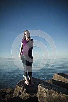 Portrait of Woman at Beach