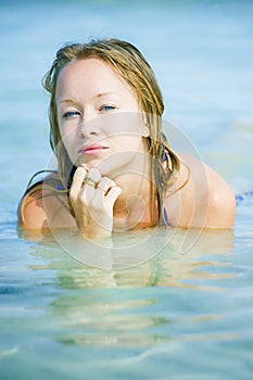 Portrait woman beach