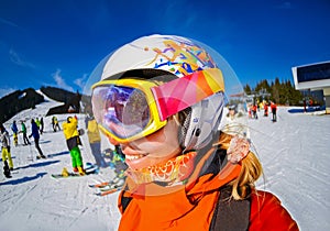 Portrait of woman in Carpathian Mountains