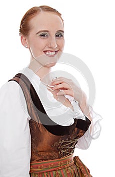 Portrait of a woman in a dirndl