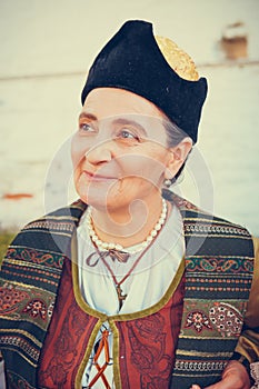 Portrait of woman dressed in historical Baroque clothes