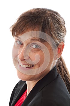 Portrait of woman with friendly smile