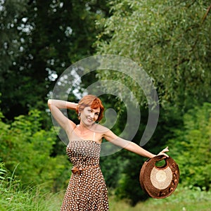 Portrait of the woman outdoors