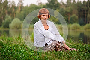 Portrait of the woman outdoors