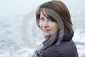 Portrait of a woman posing for the camera, outdoor