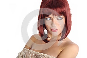 Portrait woman with red hair