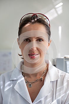 Portrait of woman scientist