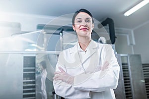 Female engineer in front of Food Dryer Dehydrator Machine