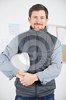 portrait of worker indoors