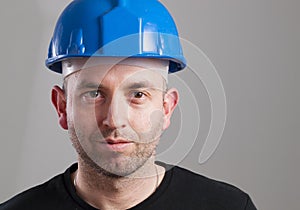 Portrait of a worker with serene expression